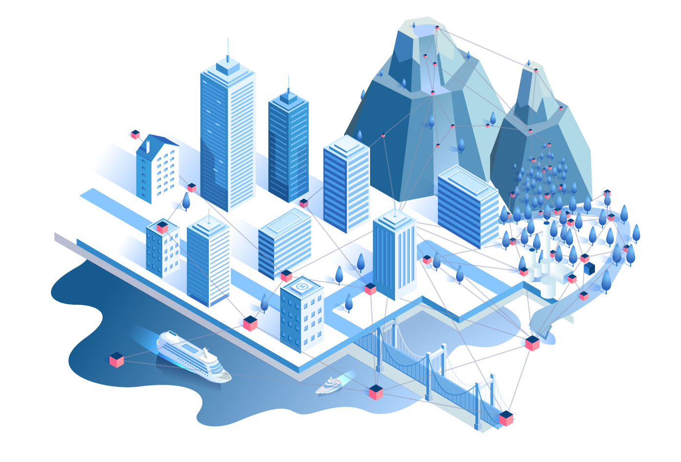 smart city_wireless_mesh smart city concept
