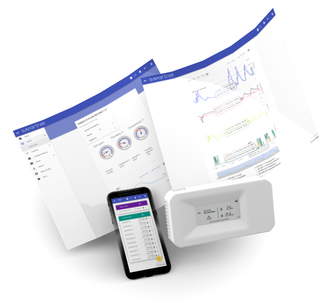 Moniteur de qualité de l'air intérieur Smartrek