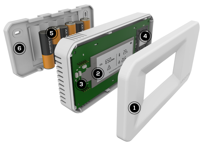 smartrek iaq sensor exploded view