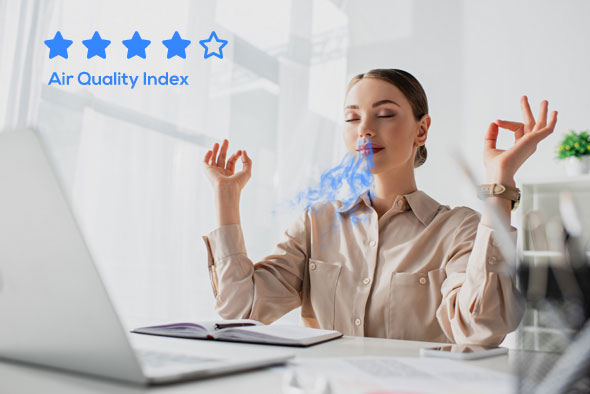 woman-in-office-breathing-fresh-air woman in office breathing fresh air